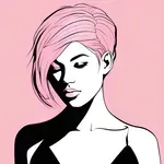 pink hair image